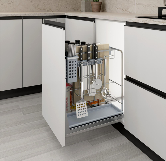 Flat Wire Kitchen Cabinet Multifunction Basket