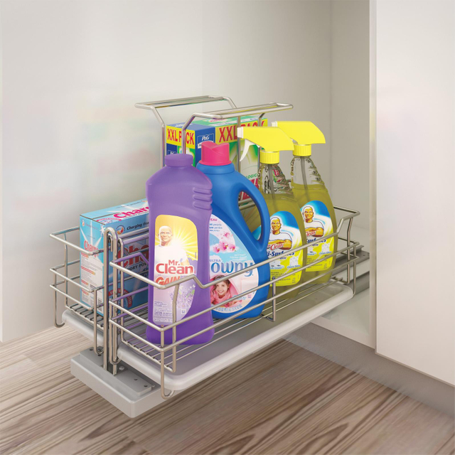 Traditional Round Wire Kitchen Cabinet Clear Liquid Rack