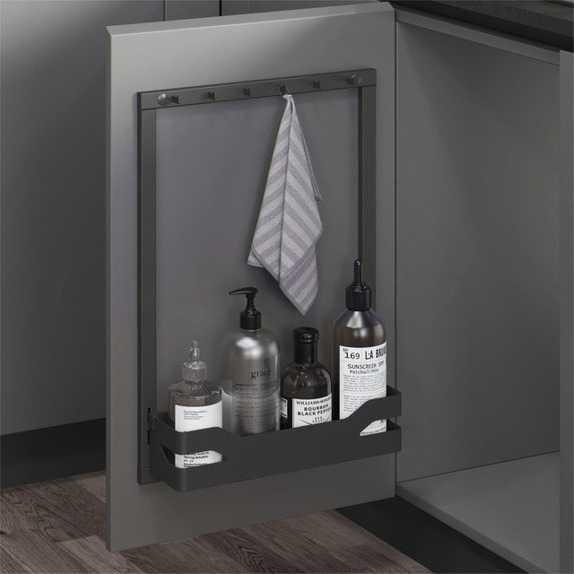 Steel Plate Kitchen Cabinet Basket for Clear Liquid Box