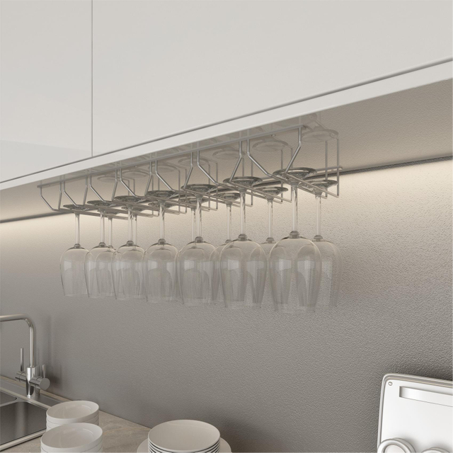 Customized Metal Kitchen Wine Glass Holder Tall Unit
