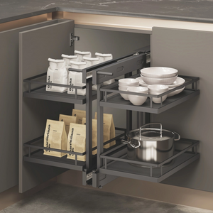 Flat Wire Wooden Base Show Hand Corner Basket