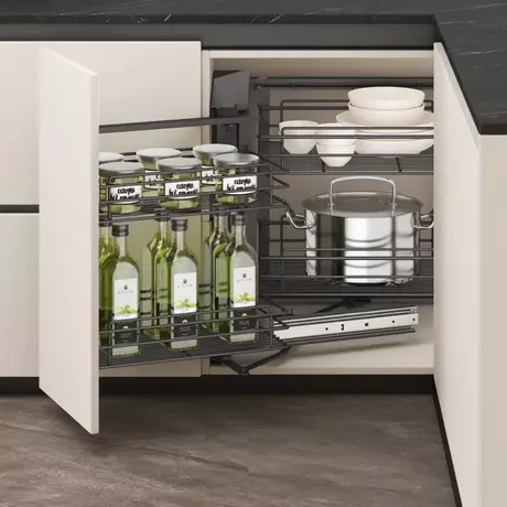 Kitchen Wire Basket Soft Close Magic Corner from China manufacturer - WEIDI.webp