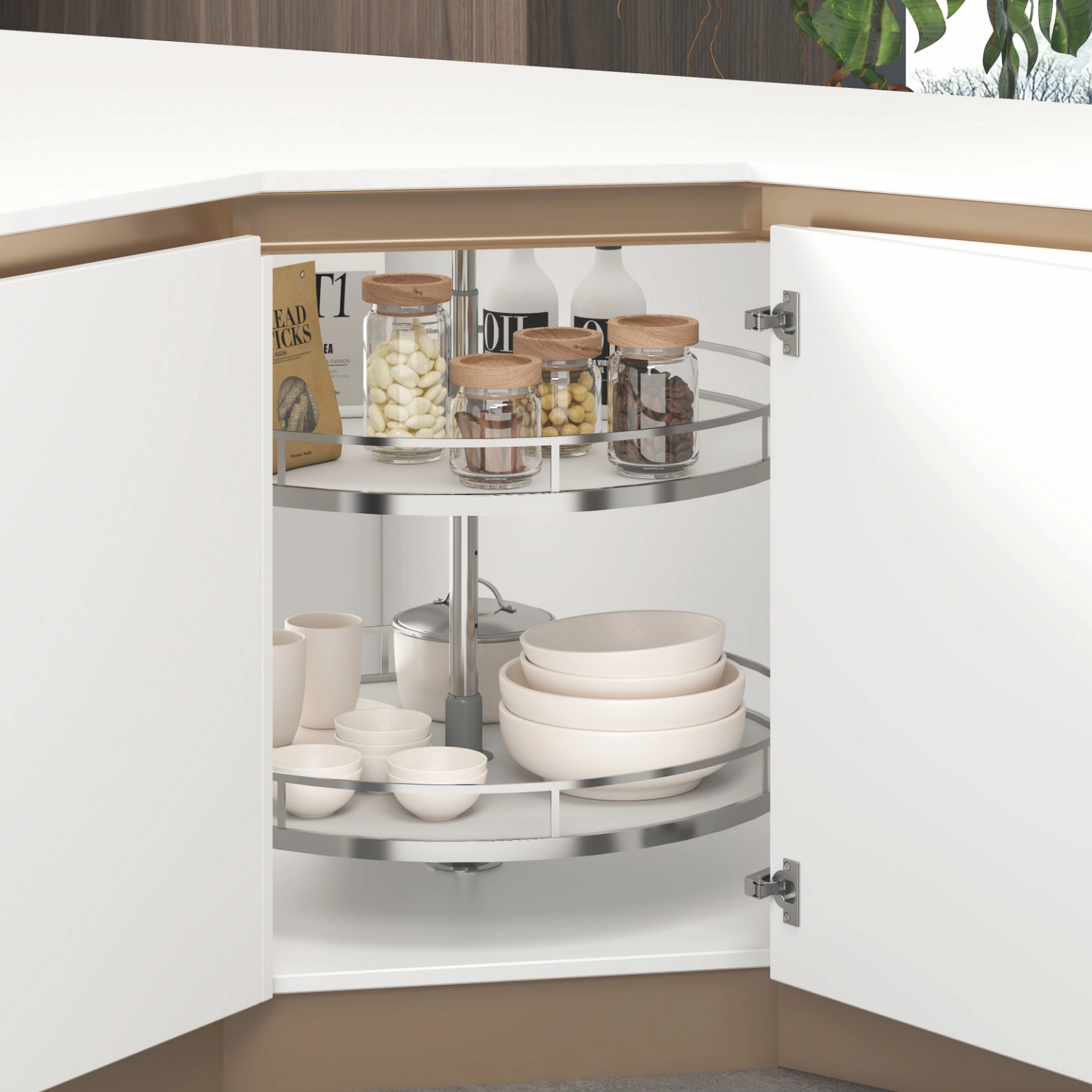 Sturdy 360° Rotating Kitchen Storage Basket