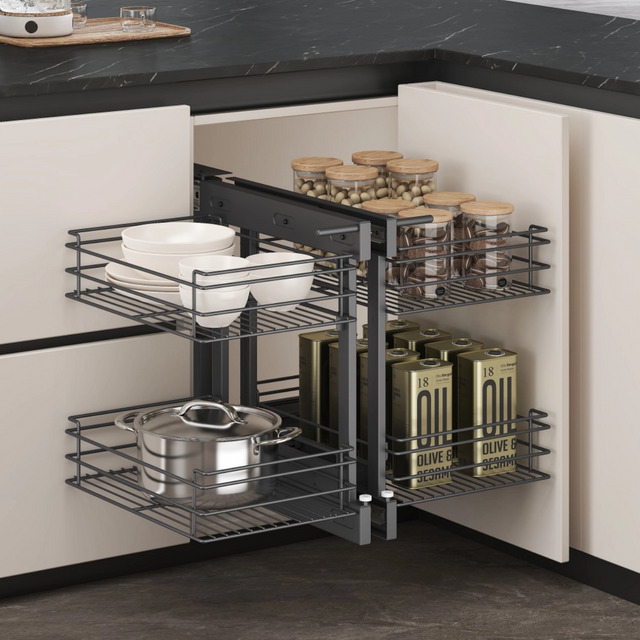 Kitchen Wire Basket Show Hand Blind Corner