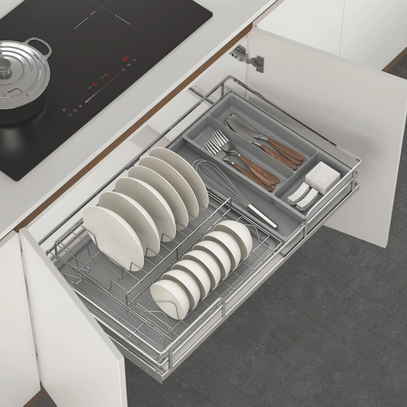 Kitchen Cabinet Pullout Dish Basket Flat Wire 