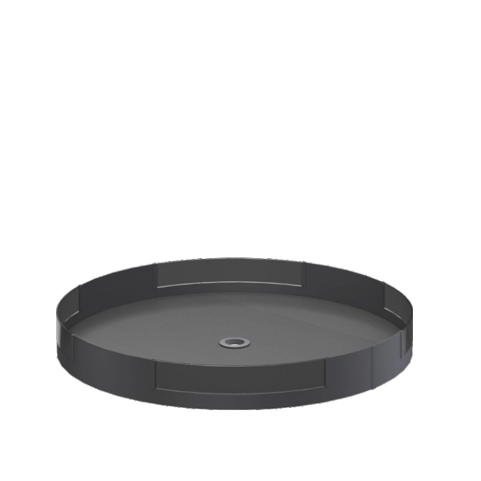 Metal And Glass Frame Wood Base Kitchen Lazy Susan 360 degree Revolving