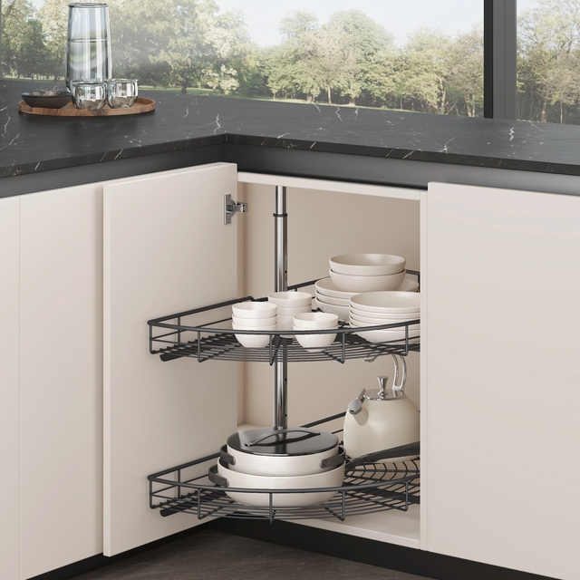 Sleek 180° Rotatable Home Storage Basket