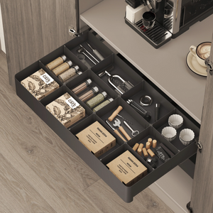 Premium Metal Frame Wood Base Pull Out High Flat Basket 