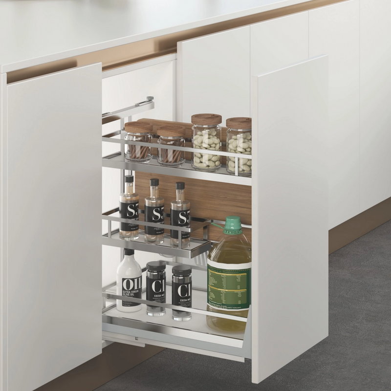 Kitchen Cabinet Multifunction Pullout Basket Flat Wire 