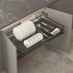 Kitchen Cabinet Pullout Dish Basket Flat Wire 