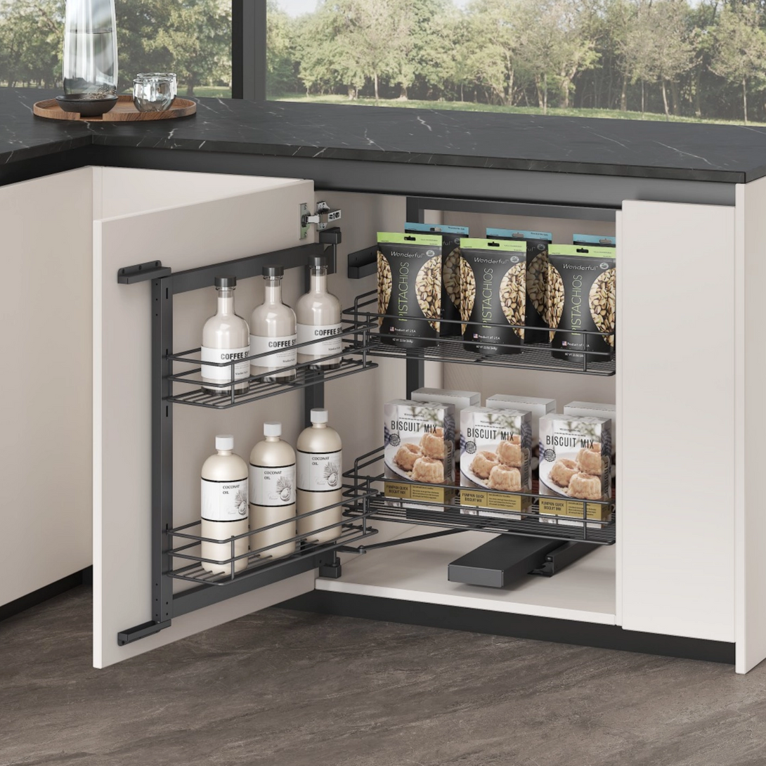 Kitchen cabinet wire basket 2 Layers Corner Pantry