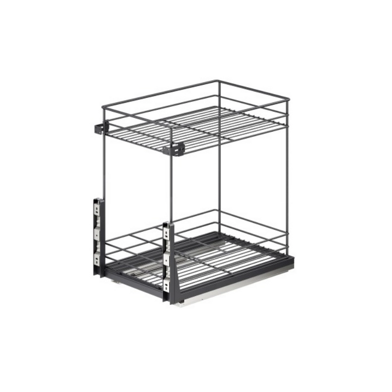Traditional Round Wire 2-Layers Bottom Install Kitchen Cabinet Basket