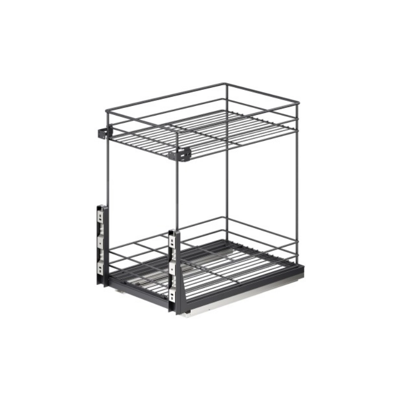 Traditional Round Wire 2-Layers Bottom Install Kitchen Cabinet Basket