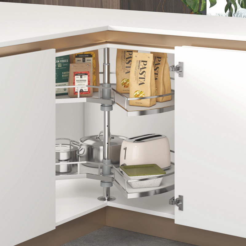 Lightweight 270° Swinging Cabinet Storage Basket