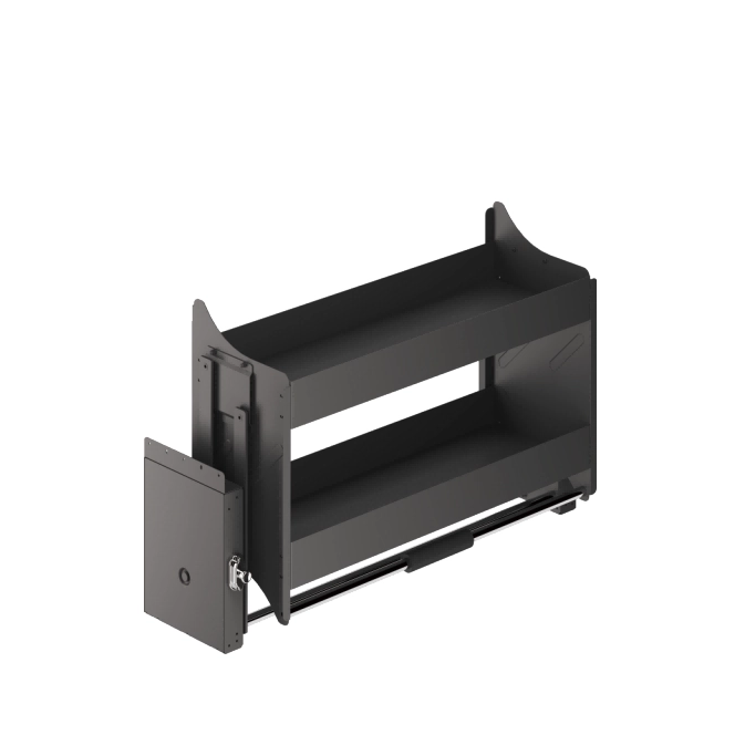 Premium Metal Frame Wood Base Pull Out Basket Soft Lift-up Basket