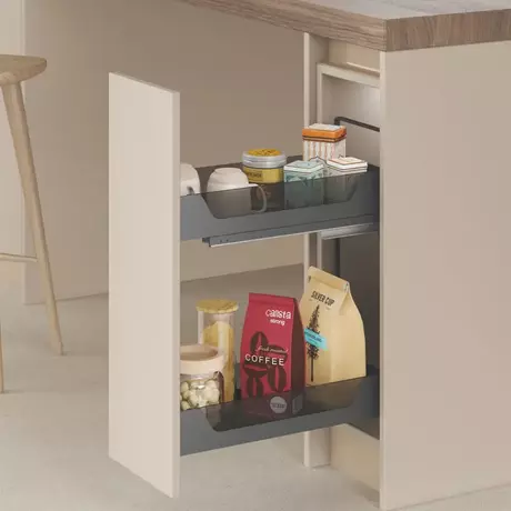 Metal And Glass Frame Wood Base Kitchen Pull Out Narrow Basket from China manufacturer - WEIDI.webp