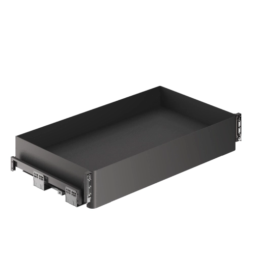 Premium Metal Frame Wood Base Pull Out Flat Basket 