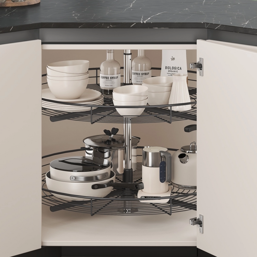 Smooth 360° Circular Rotating Storage Basket