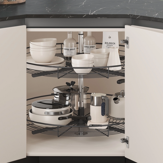 Smooth 360° Circular Rotating Storage Basket